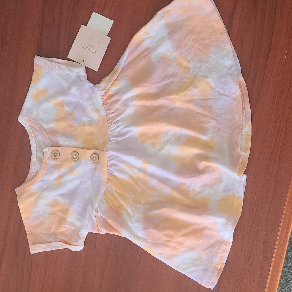 New with tags! Grayson Girls 12 month toddler tie dyed short sleeve dress
